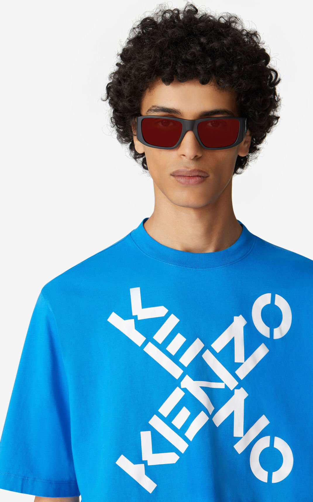 T Shirt Kenzo Homme Sport Big X Bleu VYHZG-8705